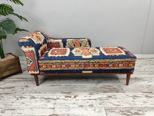 Chaise longue imbottita blu